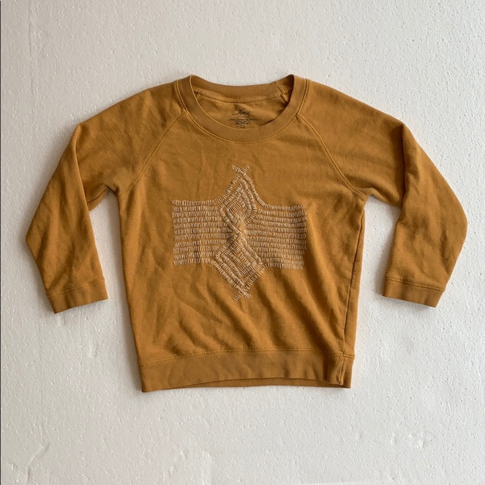 Levis 3/4 sleeve sweatshirt top Sz S Orange-Yellow